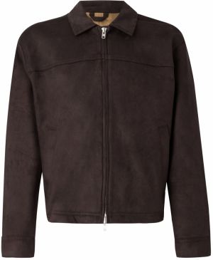 Abercrombie & Fitch Prechodná bunda  tmavohnedá