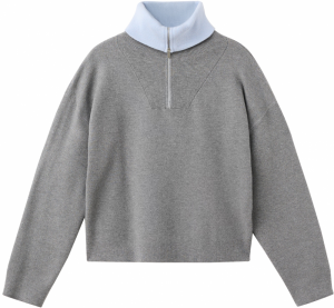 MANGO Sveter 'LATONIS'  svetlomodrá / sivá melírovaná