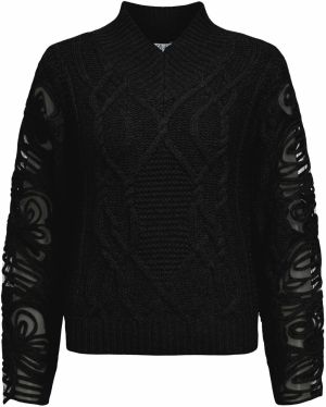 OBJECT Sveter 'OBJElisse'  čierna