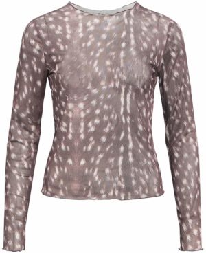 OBJECT Tričko 'OBJMONTANA'  krémová / tmavohnedá