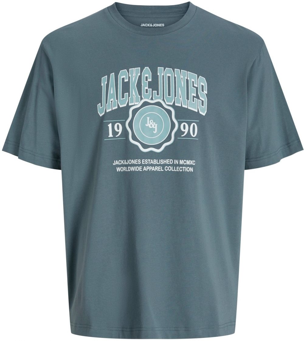 Jack & Jones Plus Tričko 'JJMako'  zafírová / opálová / biela