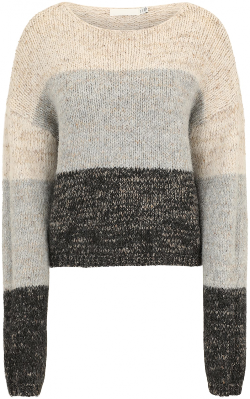 Vero Moda Tall Sveter 'VMJENNA'  béžová melírovaná / sivá melírovaná / čierna melírovaná