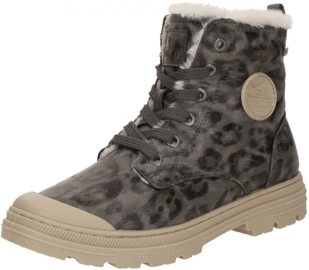 MUSTANG Šnurovacie členkové čižmy  antracitová / tmavosivá