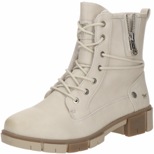 MUSTANG Šnurovacie členkové čižmy  béžová