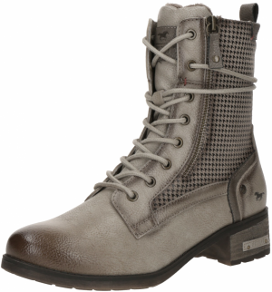 MUSTANG Šnurovacie členkové čižmy  tmavobéžová / čokoládová