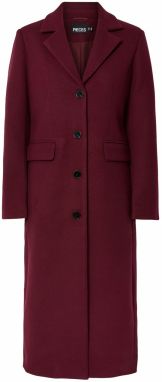 PIECES Prechodný kabát 'PCJadine'  vínovo červená