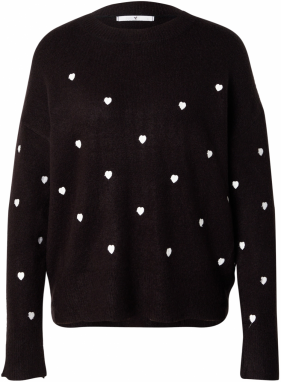 Hailys Sveter 'Ho44lly'  čierna / biela