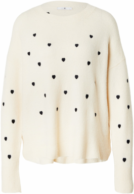 Hailys Sveter 'Ho44lly'  krémová / čierna
