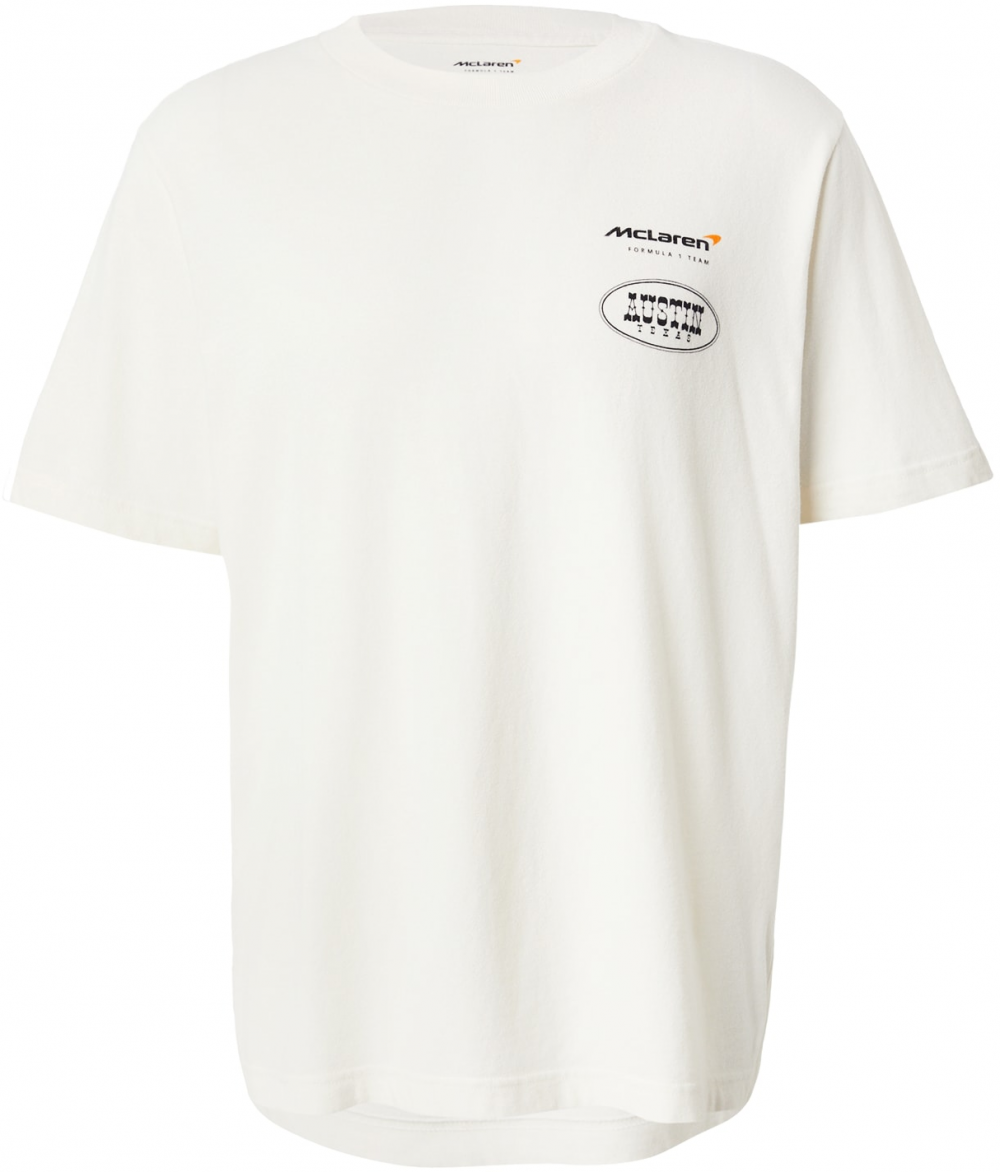 Abercrombie & Fitch Tričko 'McLaren Austin Capsule'  hnedá / žltá / čierna / biela