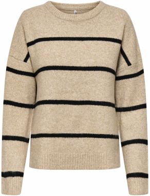 ONLY Sveter 'ONLOXFORD'  béžová melírovaná / čierna