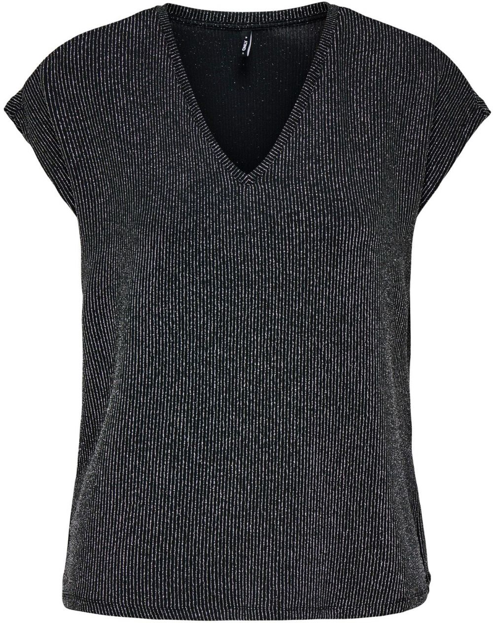 ONLY Tričko 'ONLCAROL'  čierna / strieborná