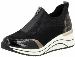 REMONTE Slip-on obuv  béžová / zlatá / čierna