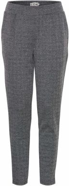 ICHI Plisované nohavice 'IHKate'  kamenná / čierna / biela