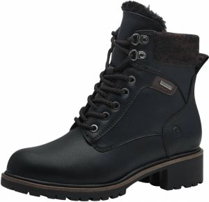 Tamaris Šnurovacie čižmy  hnedá melírovaná / tmavozelená