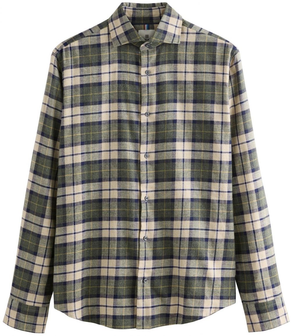 Next Košeľa  zelená / kaki / tmavozelená