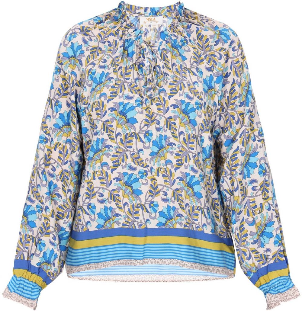 usha FESTIVAL Blúzka  modrá / žltá / fialová