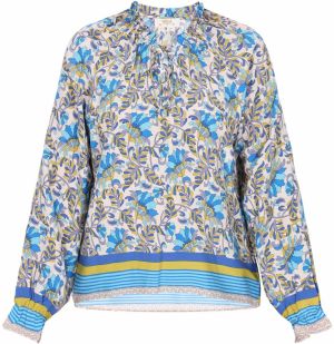 usha FESTIVAL Blúzka  modrá / žltá / fialová