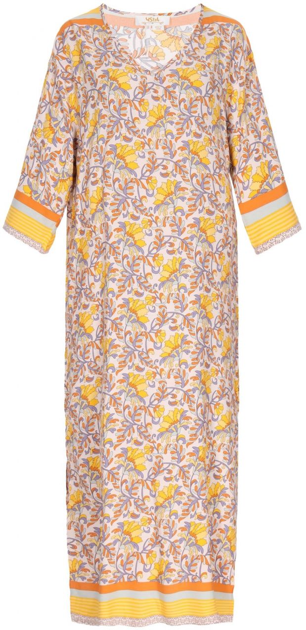 usha FESTIVAL Šaty  žltá / sivá / oranžová
