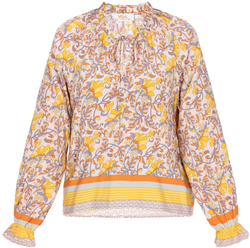 usha FESTIVAL Blúzka 'Festival'  nebielená / žltá / fialová / oranžová