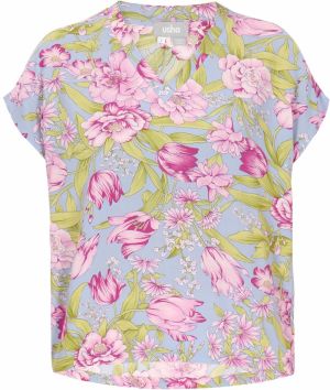 Usha Blúzka  dymovo modrá / trávovo zelená / svetloružová / tmavoružová