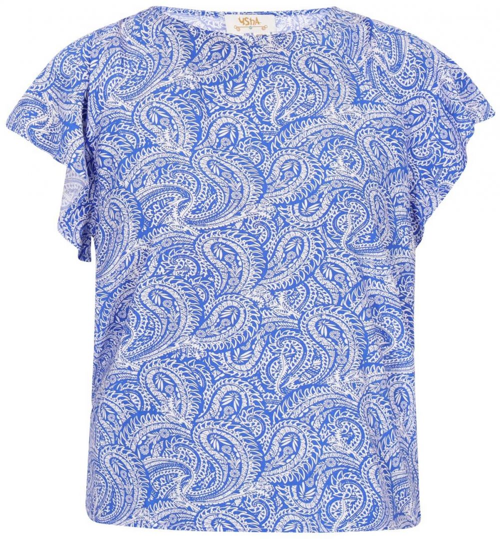 usha FESTIVAL Blúzka  modrá / šedobiela