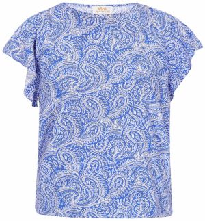 usha FESTIVAL Blúzka  modrá / šedobiela