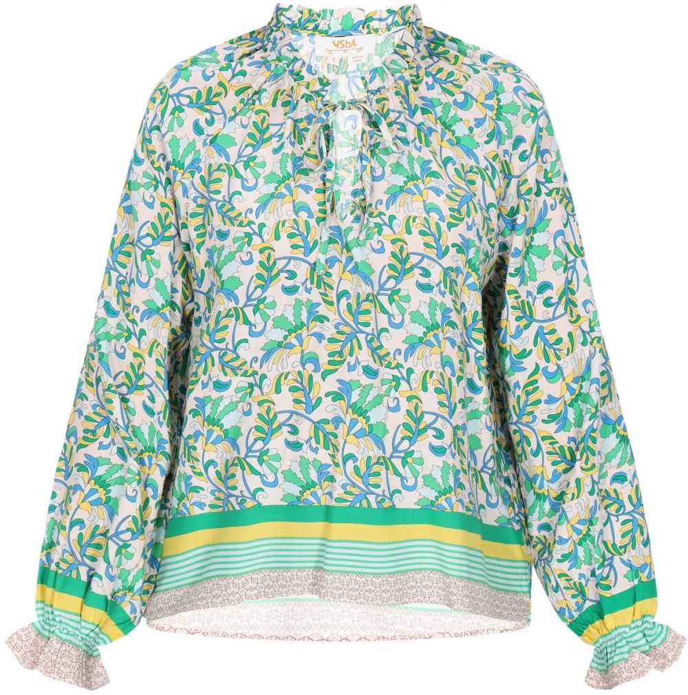 usha FESTIVAL Blúzka  krémová / modrá / žltá / zelená