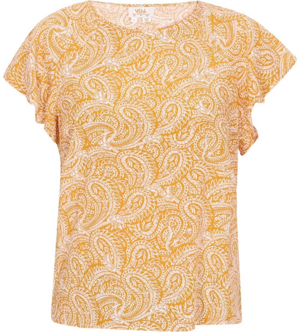 usha FESTIVAL Blúzka  tmavožltá / biela