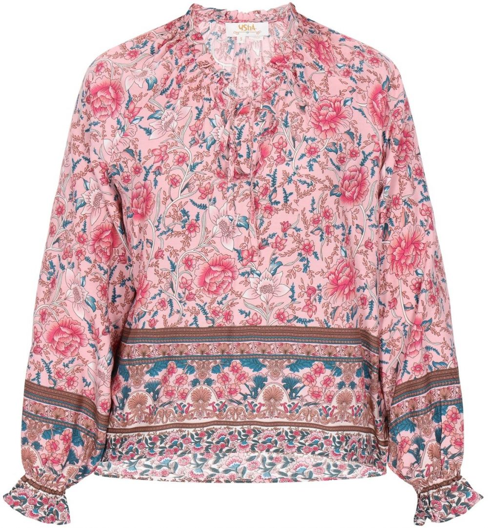 usha FESTIVAL Blúzka  petrolejová / ružová