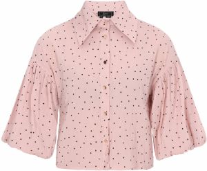 faina Blúzka  ružová / čierna