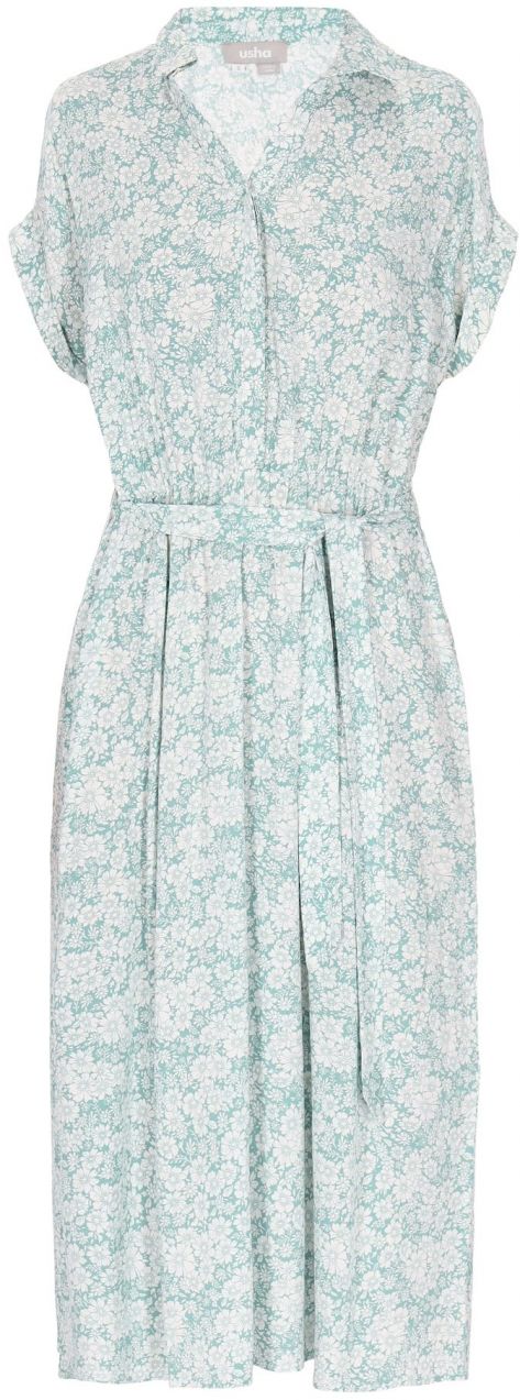 Usha Košeľové šaty  tyrkysová