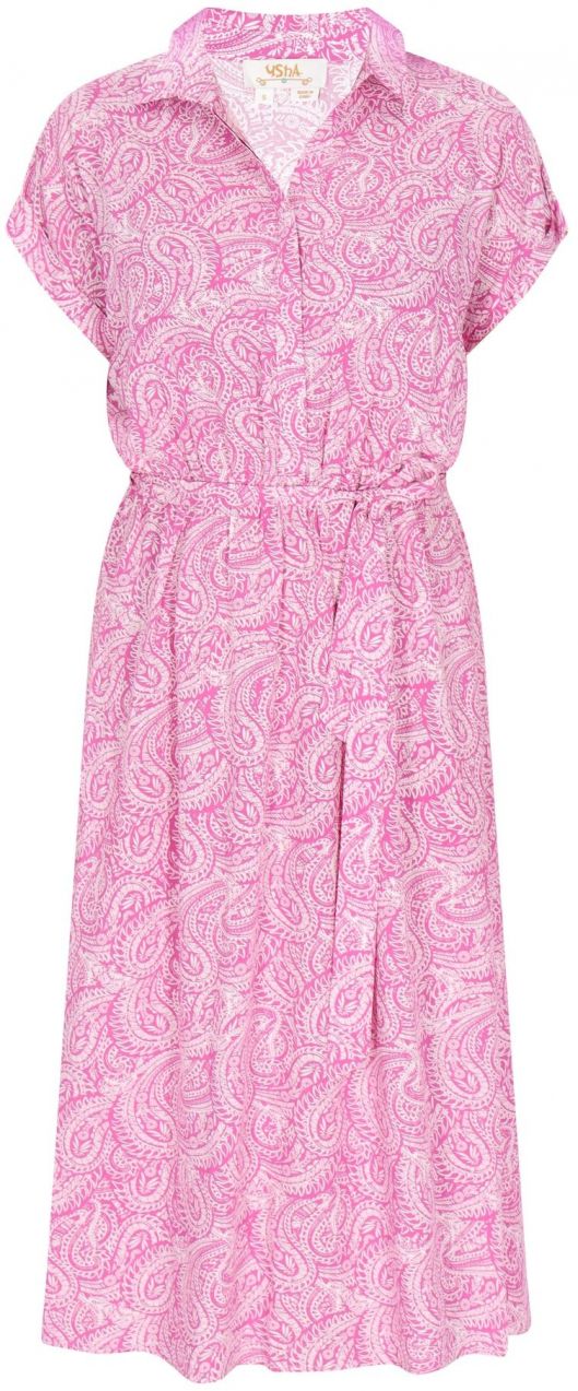 usha FESTIVAL Košeľové šaty  ružová / biela