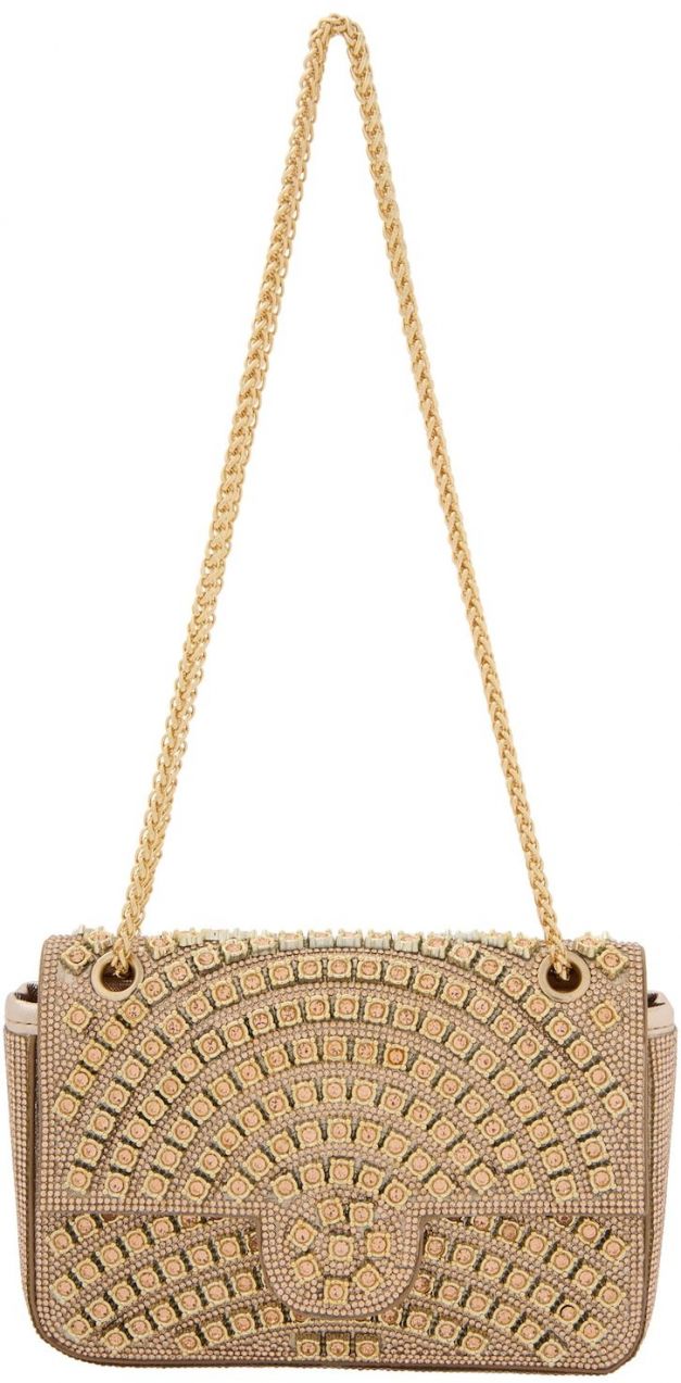 faina Listová kabelka  šampanské / zlatá