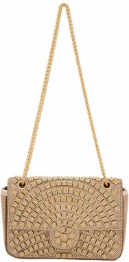 faina Listová kabelka  šampanské / zlatá