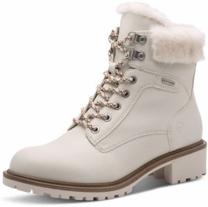 Tamaris Šnurovacie čižmy  krémová