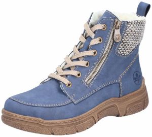 Rieker Šnurovacie členkové čižmy  béžová / modrosivá