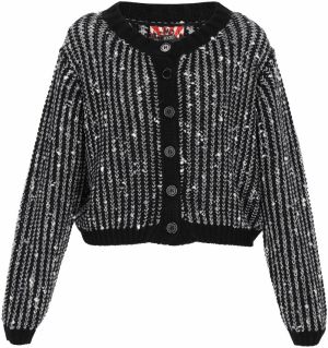 myMo ROCKS Kardigán  čierna / biela