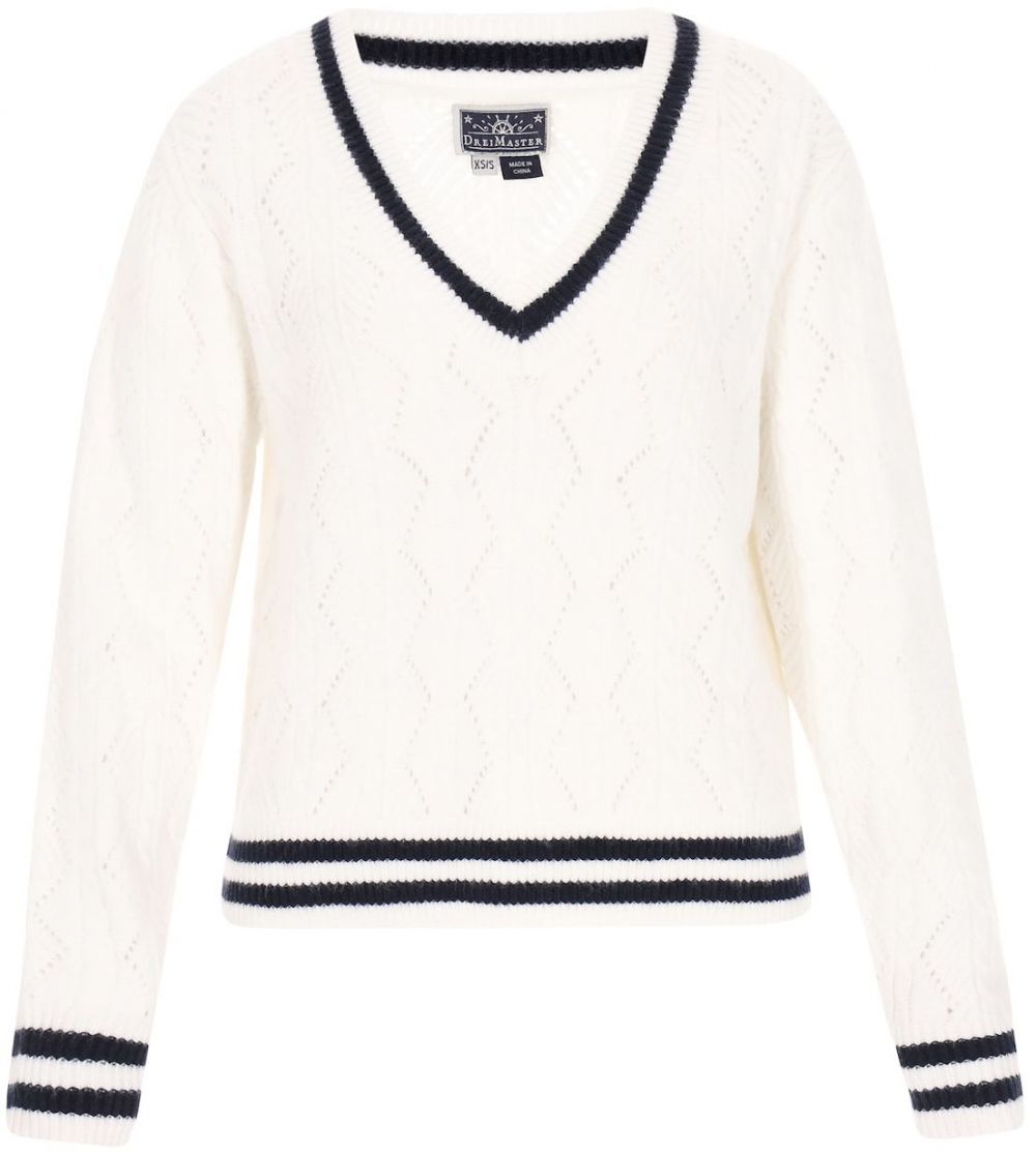 DreiMaster Maritim Sveter  čierna / biela