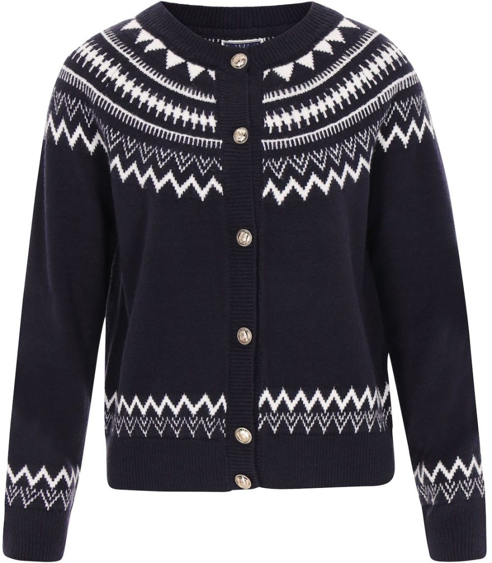 DreiMaster Maritim Kardigán  námornícka modrá / biela