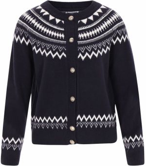 DreiMaster Maritim Kardigán  námornícka modrá / biela