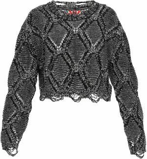 myMo ROCKS Sveter  čierna / biela