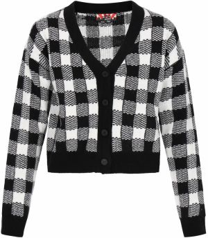 myMo ROCKS Kardigán  čierna / biela