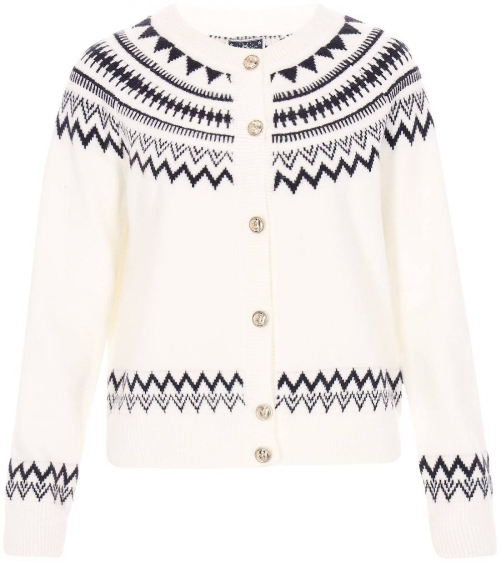 DreiMaster Maritim Kardigán  čierna / prírodná biela