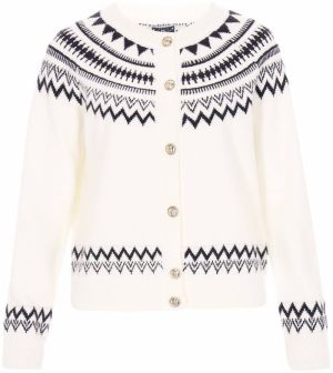 DreiMaster Maritim Kardigán  čierna / prírodná biela