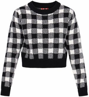 myMo ROCKS Sveter  sivá / čierna / biela