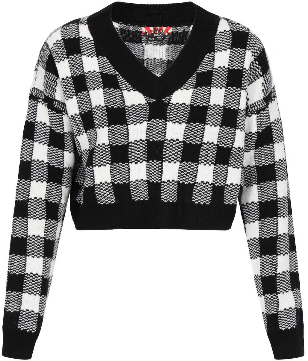 myMo ROCKS Sveter  čierna / biela