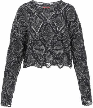 myMo ROCKS Sveter  sivá / čierna melírovaná