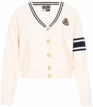 DreiMaster Maritim Kardigán  žltá / čierna / prírodná biela