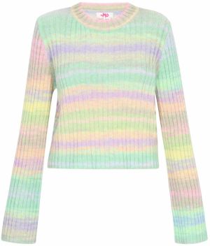 MYMO Sveter  svetložltá / pastelovo zelená / pastelovo fialová / staroružová