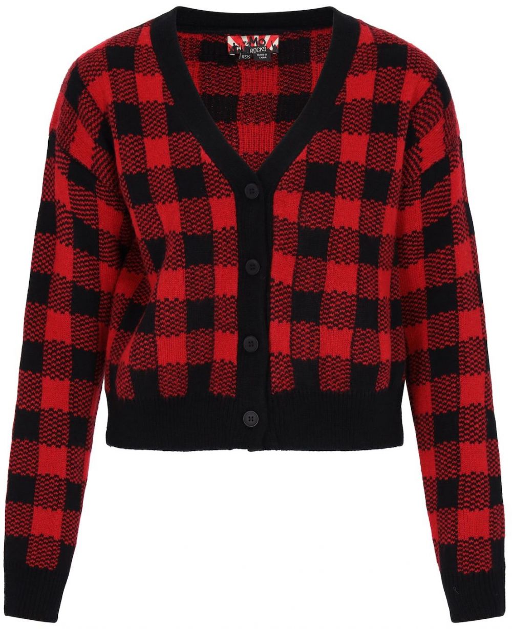 myMo ROCKS Kardigán  červená / čierna